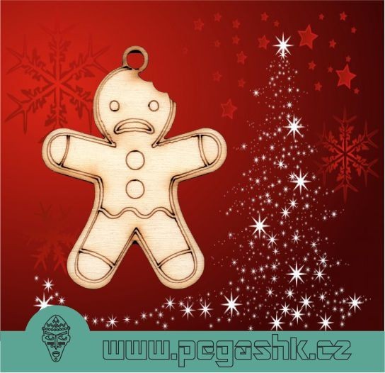 DŘEVĚNÝ PERNÍČEK - Gingerbread Men Keyrings 2 - Kliknutím na obrázek zavřete